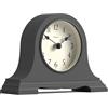 Jones Clocks® Speakeasy Orologio a piccolo camino | Classico design del cappello di Napoleone | Grigio Scuro | Stile classico contemporaneo per scrivania, tavolo, mensola o comodino