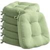 Codi Set di 6 cuscini per sedia 40 x 40 x 8 cm, extra spessi, comodi cuscini per sedia con rivestimento idrorepellente, lavabili, antiscivolo, in memory foam, per sedie da esterno e da giardino, verde