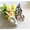 Wambere 25 pezzi farfalla campanula segnaposto biglietti nome pendenti in vetro adesivi murali per decorazione tavola matrimonio festa casa deco, farfalla segnaposto laser biglietti segnaposto