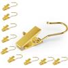 MYLDH 10 clip dorate per appendere, ganci a clip singola, ganci per lavanderia, clip per cappelli da appendere, clip per vestiti per appendere vestiti, spille per vestiti di alta qualità