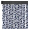 Arsvita - Tenda antinsetti, 100 x 220 cm (larghezza x lunghezza), tenda in ratina blu melangiata per campeggio, terrazza, gazebo o porta del balcone, grata Ø4cm