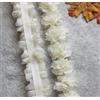 YYCRAFT Nastro in pizzo floreale in chiffon da 5,1 cm, per applicazioni di cucito, artigianato, matrimoni, abiti da sposa, decorazione fai da te (4,5 m, avorio)
