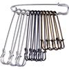 Outus 12 Pezzi Spille di Sicurezza Grande Extra in Acciaio Inox Spilla da Balia Clip Pesante, 3 Taglie (Argento, Bronzo e Nero)