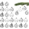 com-four® 20x palline di Natale, palline di plastica per Natale, decorazioni per l'albero di Natale con pendente, Ø 6 cm