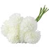 DAVIDJAMESCLARKE Set di 6 piccoli fiori di ortensia artificiali in seta bianca per decorazione di casa, giardino, bouquet da sposa