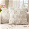 Artscope 2 Pezzi Stella del Mare e Conchiglie Federe in Lana Corta Velluto Copricuscini Morbido Decorativo Fodere per Cuscino Vacanza Stile per Divano Camera da Letto Beige 50x50 cm