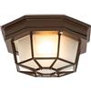 Qazqa bri - Lampada da soffitto rustico - 1 luce - Ø 21.3 cm - Ruggine - rustico - Illuminazione esterna