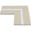 Eurekaled - Profilo led cartongesso di giunzione L - integrato in lastra di cartongesso di spessore 12,5mm - Supporto In Allumonio per strip led - Struttura pronta da incasso -con copertura opaca