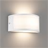 Dopa Applique da Parete Mezzaluna per Esterno IP65 Design Curva Attacco E27 Sostituibile Lampada da Muro Moderna in Alluminio per Giardino Terrazzo Facciata (Bianco)