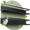 LIKAYA Set di 2 portaspezie nero con cuscinetti adesivi 3M, portaspezie da parete, senza fori, ideale per erbe di ancoraggio e solo spezie, scaffale per spezie da appendere per armadio o piastrelle