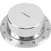 Fdit Timer da Contaminuti in Acciaio Inossidabile + ABS Professionale Orologio Timer Digitale Manuale Temporizzatore Meccanico per Cucina(Argento)