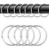 NHTJTHE 40 Anelli per Tende da Aprire, Anelli tondi, Anelli per Tende da 50 mm, Anelli per Tende e aste per Tende, Colore Argento
