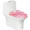 COEQINE Copriwater rosa, lavabile, con chiusura ammortizzata, con supporto inferiore elastico, leggero, portatile, lavabile in lavatrice, decorazione per la casa