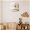 lux.pro Lampada a Sospensione per Cameretta Lampadario per Bambini Lampada da Soffitto con Paralume Cilindrico Ø28 Bianco Design Mongolfiere