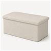 GX GARGIX Panca Contenitore in Tessuto Teddy, Pouf Portaoggetti Imbottito con Coperchio, Panca da Camera da Letto Soggiorno Cameretta, Design Moderno e Morbido (GX/TED-8)