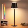 VIWAVE Lampada da Tavolo Senza Fili Dimmabile,5200mAh Lampada da Tavolo Ricaricabile con Luce Calda e RGB,Altezza Regolabile e IP54 Impermeabile per Esterno,Camera da Letto,Sala da Pranzo,Giardino