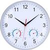 NESIFEE Orologio da Parete RadioControllato Silenzioso Senza Ticchettio a Batteria Analogico per Tempo Preciso, Cucina Camera da Letto Soggiorno Ufficio Design Moderno 30 cm (Argento/Bianco)