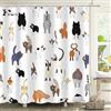 APROPHIC Tenda da doccia con gatti divertenti, 180 x 180, tende da doccia per bambini con cartoni animati, animali, gatto, tessuto in poliestere impermeabile, tenda da bagno, decorazione da bagno