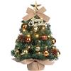 DEWUR Mini albero di Natale con illuminazione a LED, da tavolo, decorato, artificiale, per decorazioni natalizie, 60 cm