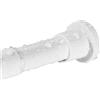 VIOREMOS Bastone per Tenda da Doccia per Bagno 73-194cm, Palo per Tenda da Doccia Antiruggine per Negozio di Abbigliamento, Spazio Privato, Bianco