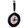 Jwthee Orologio da parete da cucina con padella, orologio da parete 3D con padella a forma di uovo fritto, design moderno per la decorazione della cucina, orologio da parete con padella (Rosa)