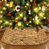 Lanpn Rattan Collana Albero di Natale 71 cm, Cerchio Gonne Albero di Natale Christmas Tree Collar Per Piccolo Mini Alberi Artificiali Interno - Decorazioni Natalizie (Originale)