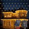 Aigostar Luci Solari da Esterno/Interno - 3M+5M*0.4M Cascata di Luci per Esterno 100 LED, 8 Modalità, IP65, Luce Calda, Tenda Luminosa per Giardino, Balcone, Camera da Letto