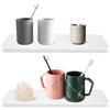 Zyren Sottobicchieri in Terra di Diatomee Assorbenti 2 Pezzi, 22 x 8 cm Vassoio per Lavabo Cucina Diatomite, Vassoio Pietra Assorbente Bagno, Sottobicchieri Diatomite Assorbenti Acqua per Spugne, Piante