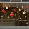 DAZZLEEX Adesivi per Finestre di Natale, Adesivi Decorativi per Pareti, Vetrine di Negozio, Ornamenti Natalizi in Oro, Adesivi per Finestre in Vetro con Sfere Colorate