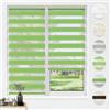 HOMEDEMO Tende a rullo per interni Doppio Strato Senza Foratura, 45L x 150A cm, (Tessuto 45cm), Verde, tenda a rullo oscurante, veneziane da interno Giorno e Notte, per Porte e Finestre