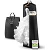 FR FiRiO FiRiO® 1 x Custodia per abiti lunga 180 cm - abiti sposa (profondità 20 cm)