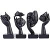 GAOSHENG La statuetta del pensatore per una decorazione estetica dello spazio, piccola statuetta d'arte astratta come punto focale per il tavolino, mensole da parete, camino, mobile TV o