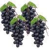 Meiwlong 4 grappoli di plastica artificiale finta uva nera con viti ghirlanda decorazione cantina fattoria tavolo frutta modello fatto a mano fotografia puntelli
