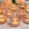 XHYASD 10 PCS Portacandele, Portacandele in Vetro, 5,5cm x 3,5cm Bicchieri Trasparenti per Tealight, Piccoli Bicchieri per Candele per Feste di Compleanno Decorazione per la Casa e Matrimoni
