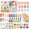 Ysimple 410 Pezzi Charms Set di Pendenti,Ciondoli per Collane Fai Da Te,Charms Farfalla Ciondolo Bubble Tea Portachiavi Orso Gommoso Regalo Fai Da Te,Regalo Bambina 5-12 Anni