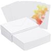 PATIKIL 80 Sets Carta Per Acquerello In Cotone 140lb/300 GSM Con Buste in Carta Kraft, Cartoline E Biglietti Da Dipingere Per Ringraziamenti E Auguri Natalizi, 4x6(Angolo Retto)