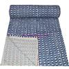 Sophia-Art Copriletto in Puro Cotone Fatto a Mano con Stampa Bohemien a Mano re Indiano Copripiumino copriletto copriletto copriletto Kantha Hippie Kantha (Dark Blue Diamond)