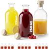 slkfactory 12 bottiglie vetro 250ml con tappo - bottigliette piccole 250 ml - liquore trasparenti