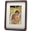 FFPMYF Cornice per foto in legno massello 27x22 cm in noce - Per tavolo e montaggio a parete - Con supporto e materiale di montaggio (Noce-10)