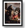 Period Prints Periodo Prints RICCI, S: San Francesco di Paola Rianimando un bambino morto, arte vintage, stampa storica, riproduzione A3 in cornice nera 17x13
