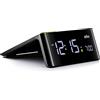 Braun Sveglia digitale display LCD, Base Snooze touch, Impostazione rapida, regolazione automatica della luminosità del display, Sveglia con segnale acustico in nero, modello BC16BEU.