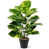 Vmhkjo Palma Artificiale in Vaso Piante Finte da Interno ed Esterno, Pianta Finta Tropicale Areca con Foglie Realistiche per Decorare Casa, Ufficio, Giardino e Soggiorno (Pothos Maculato Da 75 Cm)