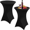 Zhufas Confezione da 2 Tovagliette Elasticizzate, Tovaglia per Tavolino Alto 80 x 110 cm, Tovaglia Estensibile per Tavolino, Tovaglia per Tavolo Alto Rotonda per Ristorante, Bar, Tavolo da Cocktail