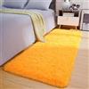 XUEDNGM Tappeto per Soggiorno Tappeti Camera da Letto 70 x 170 cm Monocolore Design Moderno Lavabile, Antiscivolo, Morbido Tappeto in Tinta Unita Tappeto Salotto Moderno Shaggy, Giallo