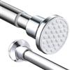 Frenessa Asta estensibile per tenda da doccia, 130-201 cm, in acciaio inox, asta a tensione regolabile, asta telescopica per tenda da doccia, senza foratura, per bagno, finestra, armadio, armadio da cucina