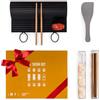 Blumtal Sushi Kit con Tappetino in Silicone Lavabile in Lavastoviglie - Sushi Kit Resistente e Sostenibile con Bastoncini in Legno di Qualità e Cucchiaio per riso - Sushi Maker Set