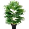 Vmhkjo Palma Artificiale in Vaso Piante Finte da Interno ed Esterno, Pianta Finta Tropicale Areca con Foglie Realistiche per Decorare Casa, Ufficio, Giardino e Soggiorno (Palma Di Tung Da 75 Cm)