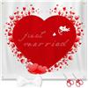 dellyy Lenzuolo per Sposi e Forbici,dellyy Cuore Nuziale da Ritagliare Lenzuolo per Sposi,Photo Booth Matrimonio Decorazioni Cuore da Ritagliare, Cuore da Sposa da Ritagliare （200x180cm）