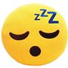 Sweelive Cuscino Emojis Faccina Dormire ZZZ Sorridente Cuscino Emoticon Faccia Dormire ZZZ che Ride Grande Cuscino Decorativo Peluche Emoti Pupazzo Smile Face Colore Giallo