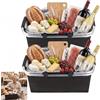 Ruikcoll Cestino per la spesa, pieghevole, con funzione di raffreddamento, termico, per picnic, con manici imbottiti, per shopping, viaggi, picnic, 18 l (nero), 2 pezzi